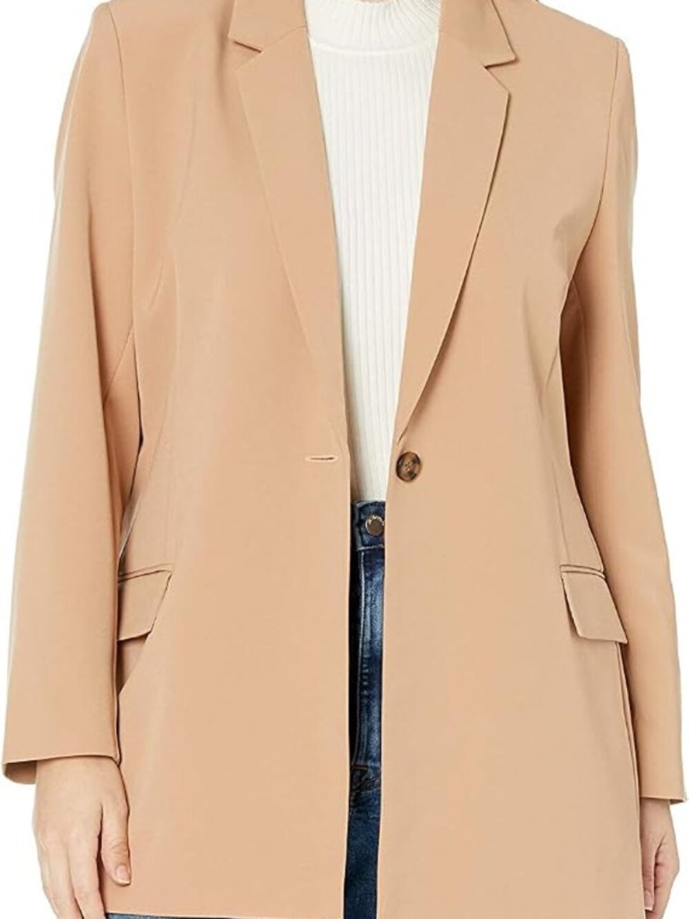 NWT The Drop Long Blake Blazer Praline XL - Picture 2 of 7